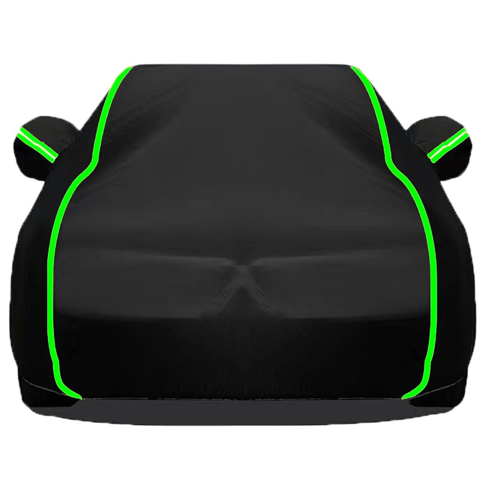 Autoabdeckung Outdoor für 𝖢orvette C6 Auto Abdeckplane Vollgarage Wasserdicht Allwetterschutz UV Schneesicher Sonne Staubdicht Autoplane mit Reißverschluss und Reflektierende Streifen,Black von Chihen