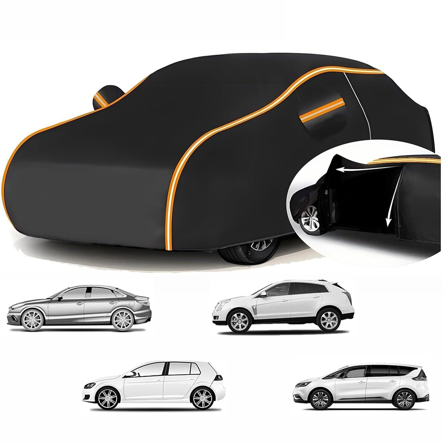 Autoabdeckung Winter für 𝖬ercedes-𝖡enz GLC Coupe 2015-2021 Wasserdicht Sonnenschutz für Allwetterschutz Autoplane,Staubdicht Atmungsaktiv Schneesicher Regensicher(Schwarz) von Chihen