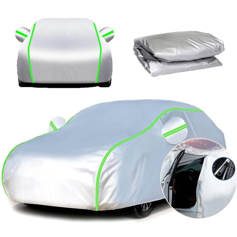 Autogarage Abdeckung für 𝖡𝖬𝖶 3er Limousine/Touring(E90/E91) Wasserdicht Autoabdeckung Outdoor Atmungsaktiv Regen Sonne Staub Schutz Schneeschutz Autoabdeckungen mit Seitenreißverschluss von Chihen