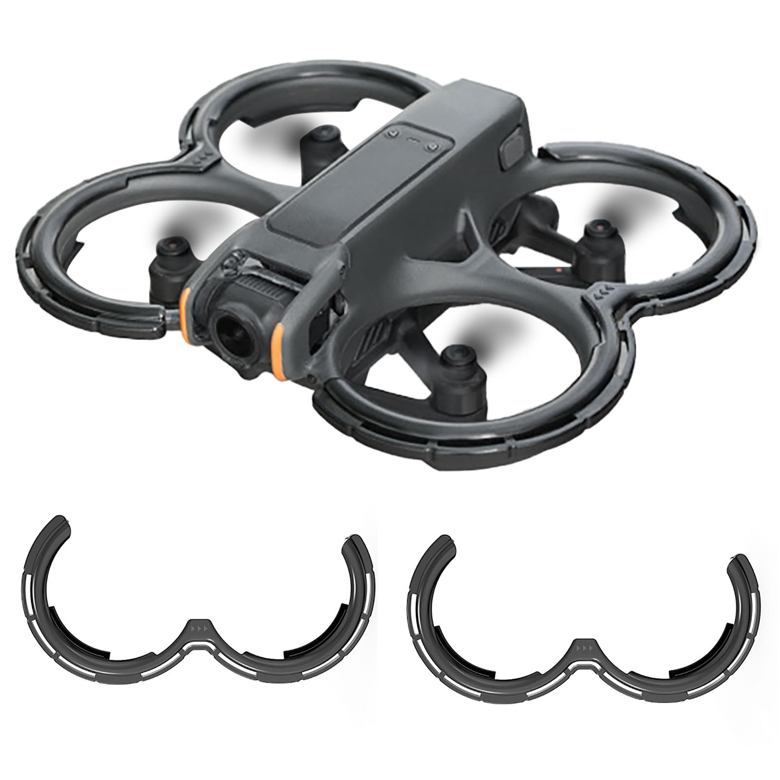 Chingcoo Propellerschutz für DJI Avata 2, Propeller Drohne Schutzhülle Protective Bumper Schutzhülle, Anti-Collision Shockproof, Prop Protector für DJI Avata 2 Fly More Combo Drohne Zubehör, Schwarz von Chingcoo