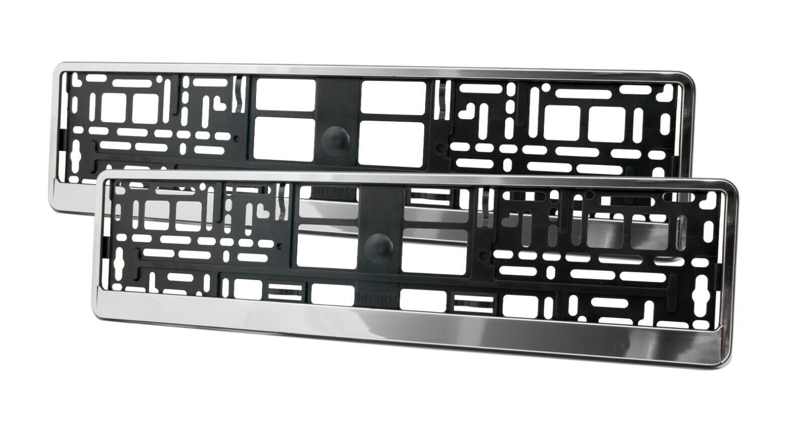 Kennzeichenhalter in Chrom Spiegelbild Satz 2 Stück Kennzeichen Nummernschild Halter für EU KFZ-Kennzeichen einfache Montage Made in The EU Kennzeichenhalter in Chrom Spiegelbild Satz 2 Stück Kennzeichen Nummernschild Halter für EU KFZ-Kennzeichen einfache Montage Made in The EU von ChipPower