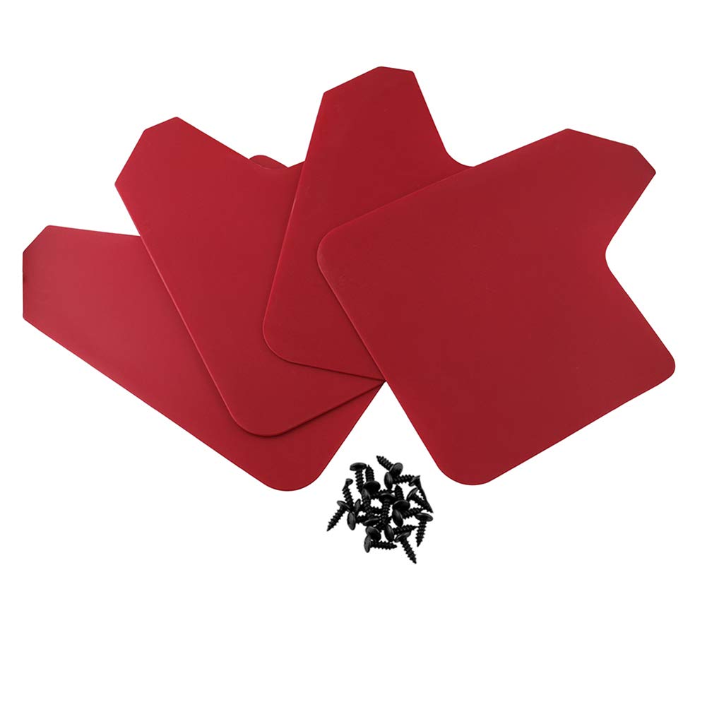 Rally Universal Schmutzfänger 40 x 30 x 3 MF12 BAS BLK Mit Schrauben (Rot) von Chrees