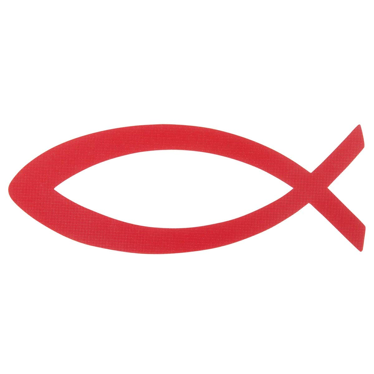 °* Auto-Aufkleber Fisch Ichthys 9cm, wetterfest und lichtbeständig (rot) von Christliche Geschenkideen