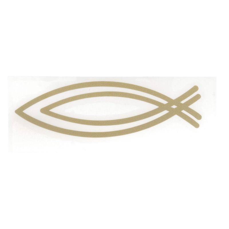 Christliche Geschenkideen Auto-Aufkleber Fisch Doppel-Kontur/wasserfest und lichtbeständig (Gold) von Christliche Geschenkideen