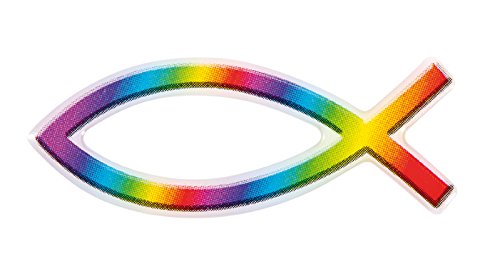 Christliche Geschenkideen Auto Aufkleber Fisch Regenbogen (Regenbogen) von Christliche Geschenkideen