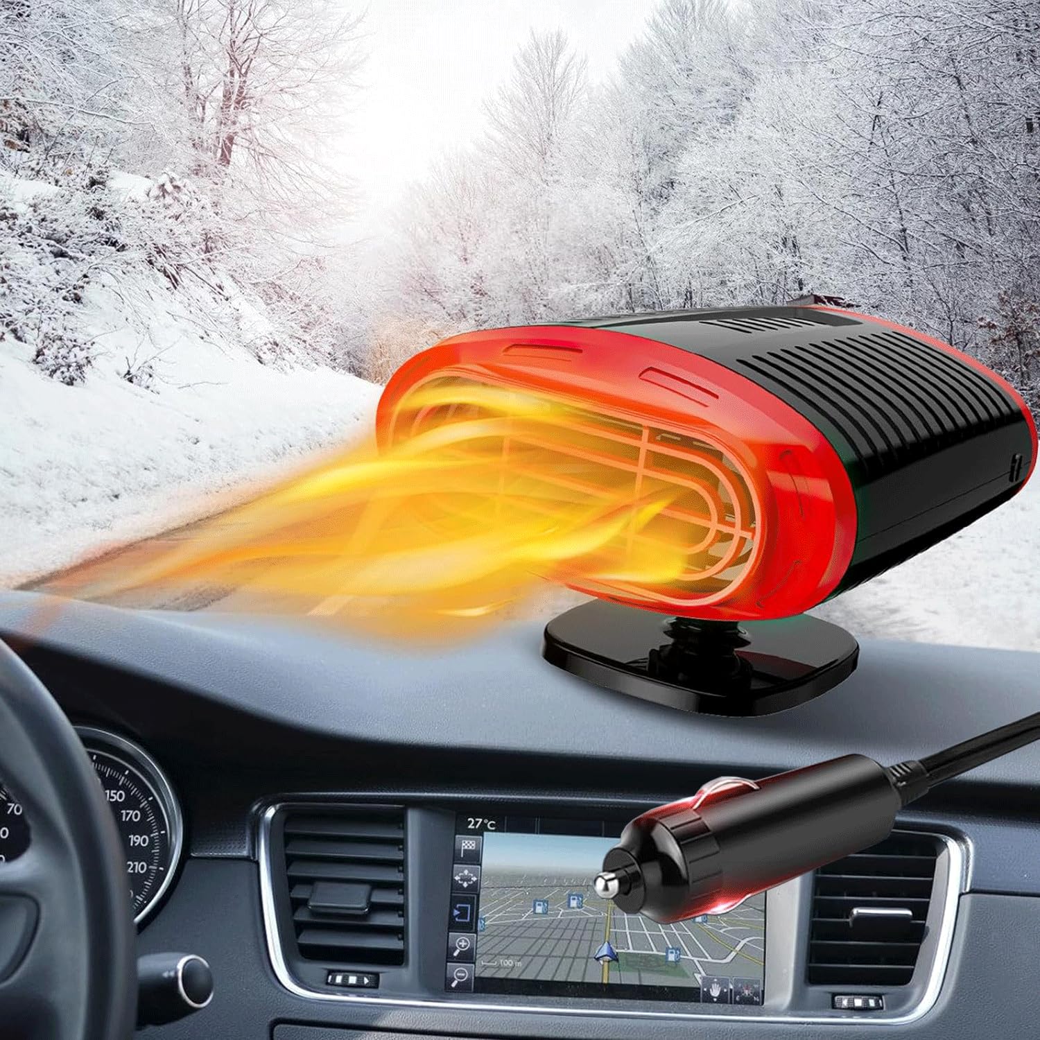 Chuankefanxing 12V 150W Auto Heizung, Tragbare Autoheizung und Entfroster, 360° Rotation 2 in 1 Heizung/Kühlung Windschutzscheibe Heizung Fan mit Zigarettenanzünder-Stecker für Auto Chuankefanxing 12V 150W Auto Heizung, Tragbare Autoheizung und Entfroster, 360° Rotation 2 in 1 Heizung/Kühlung Windschutzscheibe Heizung Fan mit Zigarettenanzünder-Stecker für Auto von Chuankefanxing