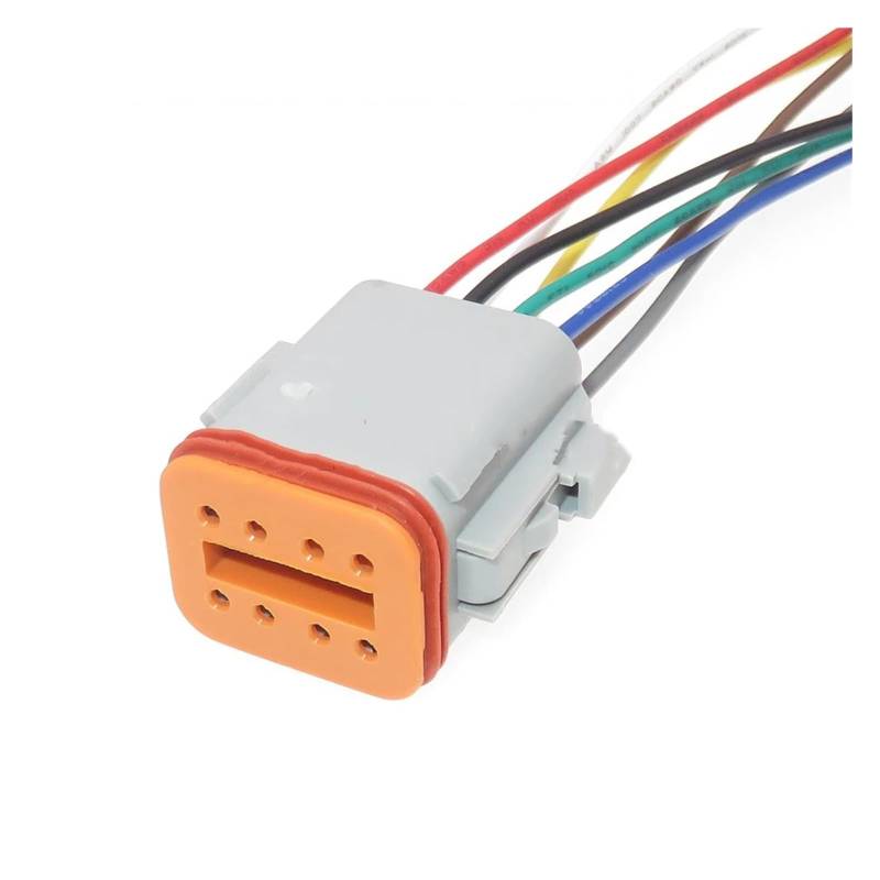 ChunLK 1 Satz 8-Loch-AC-Montage Auto-Lauflicht Elektrischer Anschluss Autoteile DT06-8S DT04-8P Automobil-Kabelbaumbuchse(Gray2) von ChunLK
