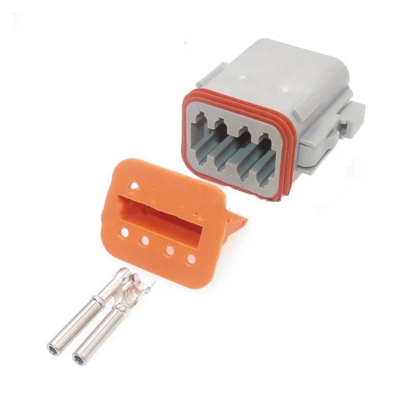 ChunLK 1 Satz 8-Loch-AC-Montage Auto-Lauflicht Elektrischer Anschluss Autoteile DT06-8S DT04-8P Automobil-Kabelbaumbuchse(Svart) von ChunLK