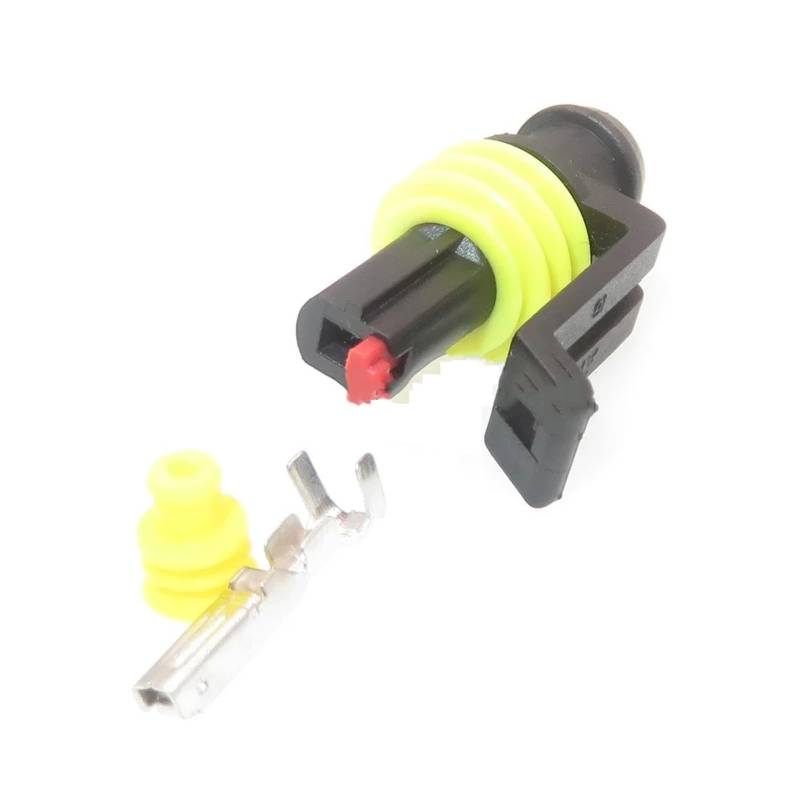 ChunLK 1 Set 1 Loch 282079-2 Automobil AC Montage Änderung Stecker Teile Auto Niederspannung Elektrische Verdrahtung Buchse 282103-1(Svart) von ChunLK