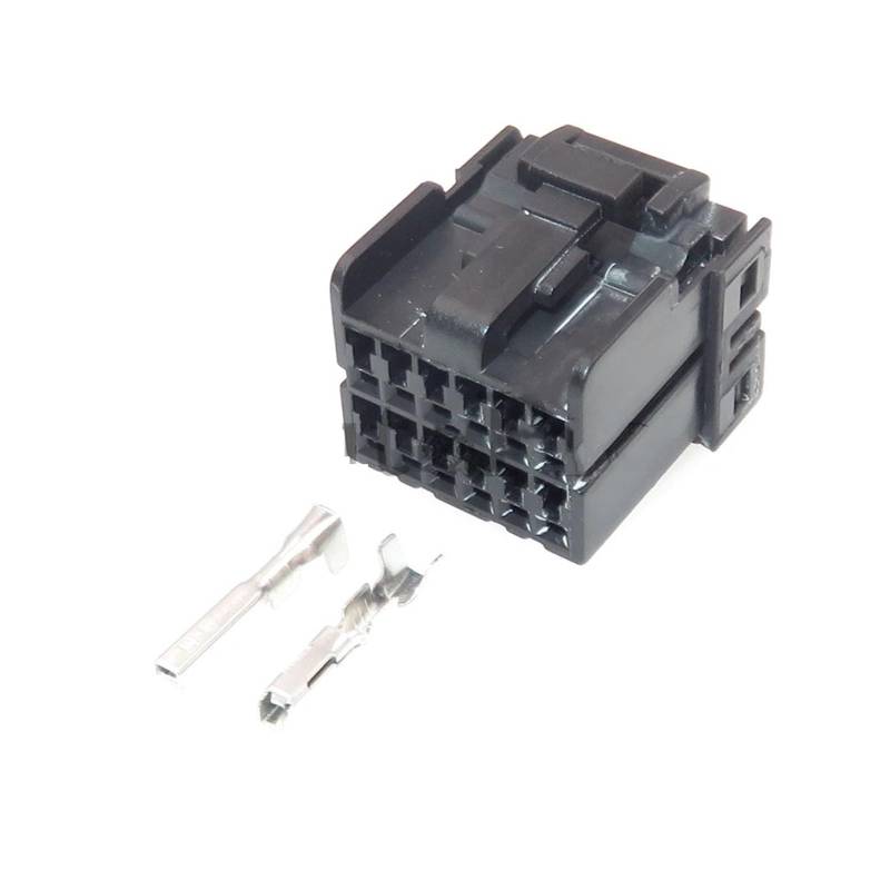 ChunLK 1 Set 12 Loch 174058-2 174045-2 AC Montage Auto Kunststoff Gehäuse Unversiegelt Stecker Auto Elektrische Draht buchse Mit Terminal(White) von ChunLK