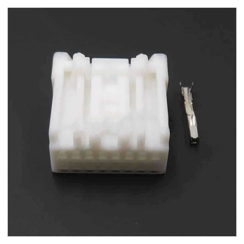ChunLK 1 Set 16 Loch 6098-4339 6098-4333 Miniatur Weiß AC Montage Stecker Auto Lenkrad Verdrahtung Multifunktionale buchse(White) von ChunLK
