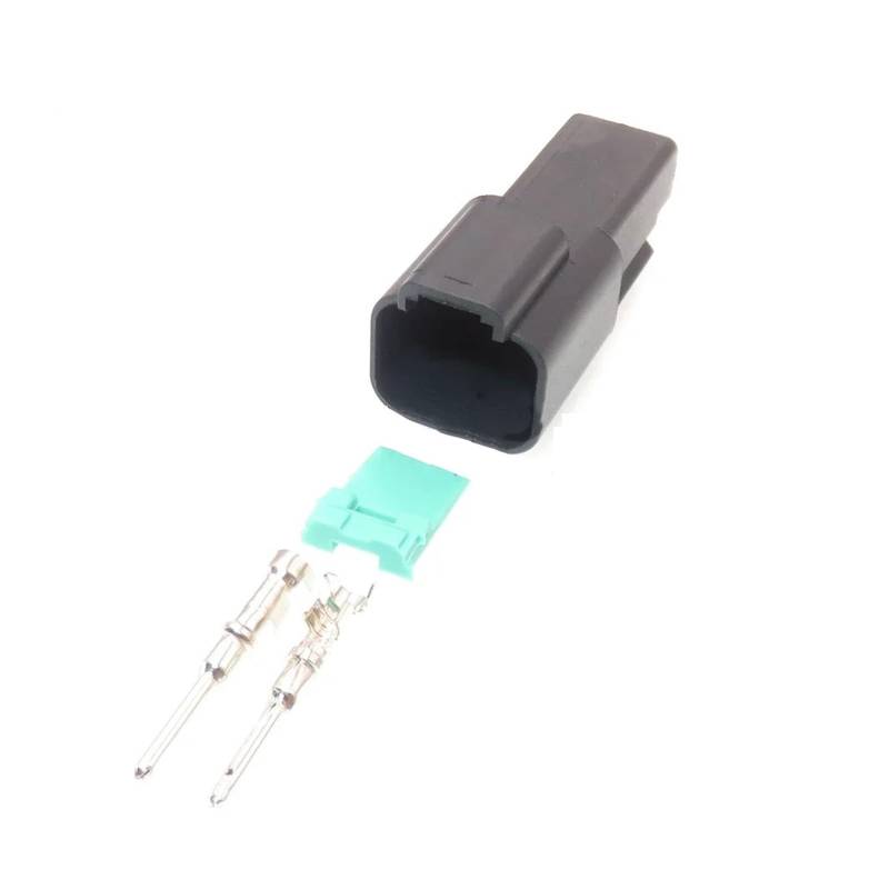 ChunLK 1 Set 2-Loch AC-Montage Auto-Ersatzstecker mit Terminal Schwarz Auto-Kunststoffgehäuse Versiegelte Buchse DT04-2P DT06-2S(White) von ChunLK