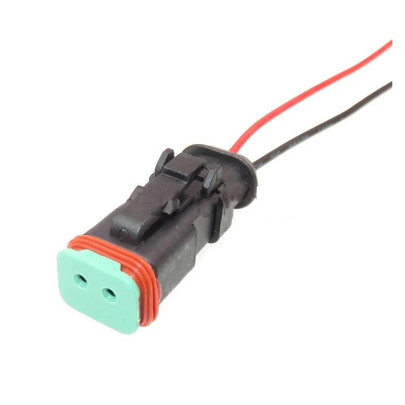 ChunLK 1 Set 2 Loch DT04-2S-E008 AC Montage Auto Kabel Stecker wasserdichte Steckdose DT04-2P-E008 Auto Draht Stecker(Gray2) von ChunLK