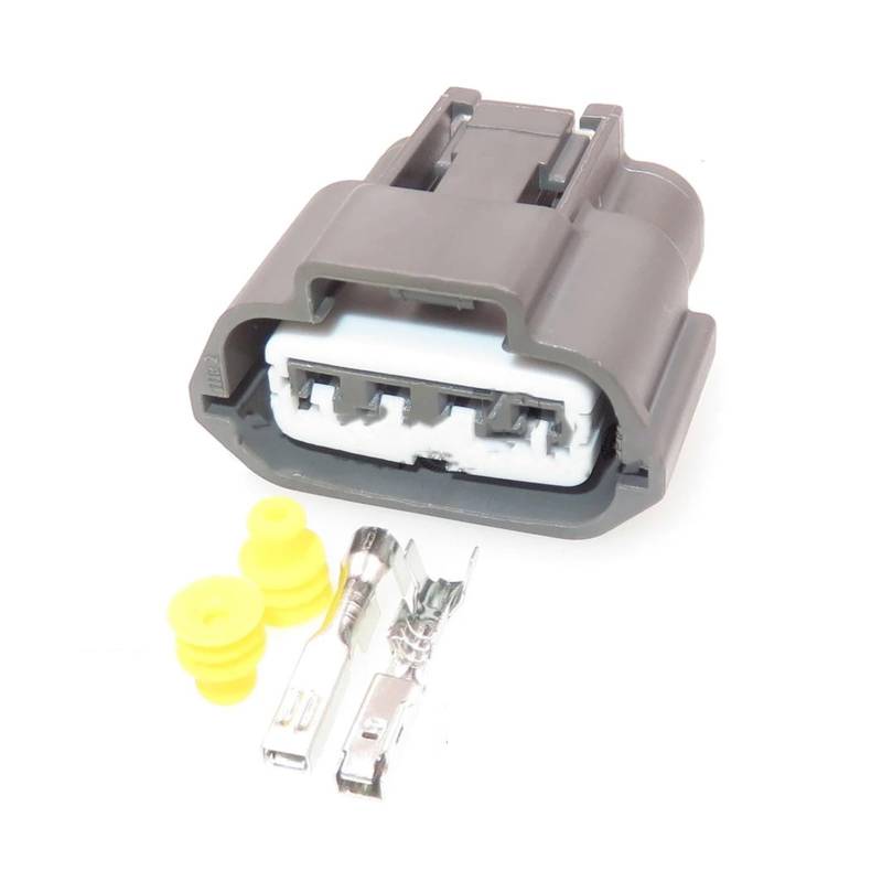 ChunLK 1 Set 4 Loch 6189-0781 AC Montage Automobil Lichtmaschine Kunststoff Gehäuse wasserdichte Steckdose Auto Kabelbaum Stecker(Svart) von ChunLK