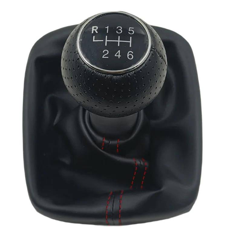 Auto Schalthebel Für A3 Für S3 Für 8P 2003-2013 6 Gang Schaltknauf Schalthebelmanschette Staubschutzhülle Getriebemanschette Schaltgriffe Rote Linie Schaltknauf Schalthebel(Type 1) von Chwqfuhf