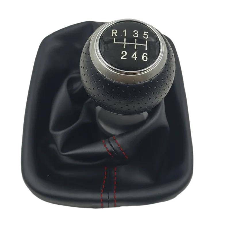 Auto Schalthebel Für A3 Für S3 Für 8P 2003-2013 6 Gang Schaltknauf Schalthebelmanschette Staubschutzhülle Getriebemanschette Schaltgriffe Rote Linie Schaltknauf Schalthebel(Type 2) von Chwqfuhf
