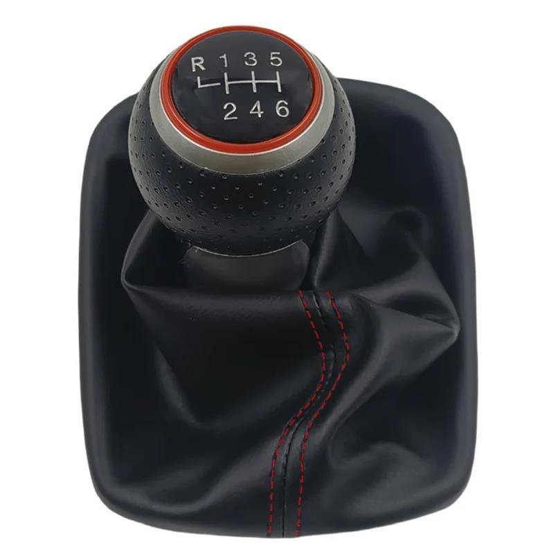 Auto Schalthebel Für A3 Für S3 Für 8P 2003-2013 6 Gang Schaltknauf Schalthebelmanschette Staubschutzhülle Getriebemanschette Schaltgriffe Rote Linie Schaltknauf Schalthebel(Type 3) von Chwqfuhf