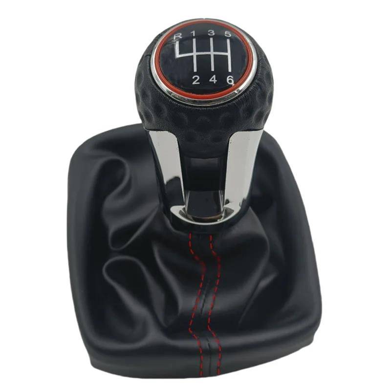 Auto Schalthebel Für A3 Für S3 Für 8P 2003-2013 6 Gang Schaltknauf Schalthebelmanschette Staubschutzhülle Getriebemanschette Schaltgriffe Rote Linie Schaltknauf Schalthebel(Type 6) von Chwqfuhf