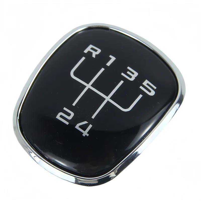 Auto Schalthebel Für Skoda Für Fabia 2 II MK2 Combi Scout 2007-2014 Glänzend Schwarz Schaltknauf Geschwindigkeit Nummer Obere Abdeckung Kappe Schaltknauf Schalthebel(5 Speed) von Chwqfuhf