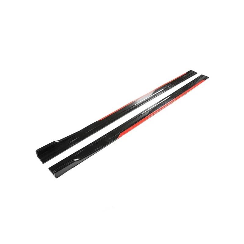 Auto Seitenschweller Universal 8PCS 2m/2,18m Seitenschwellerverlängerung Rocker Plate Lip Separator Bumper Auto Seitenschürze(Old Reddish Black2M) von Chwqfuhf