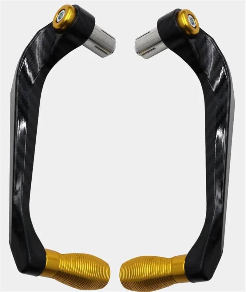 Bremshebel Neue 1 Paar Motorrad Lenker Universelle wasserdichte Bremse Carbon Faser Aluminium Legierung Kupplung Hebel Schutz Kupplungshebel Motorrad(Gold) von Chwqfuhf