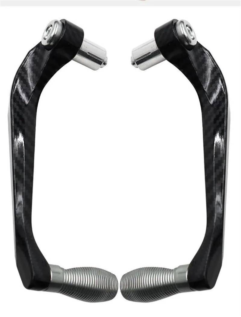 Bremshebel Neue 1 Paar Motorrad Lenker Universelle wasserdichte Bremse Carbon Faser Aluminium Legierung Kupplung Hebel Schutz Kupplungshebel Motorrad(Silber) von Chwqfuhf