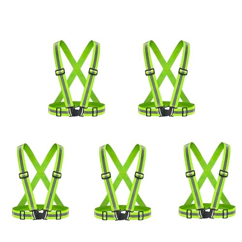 CiCixixi 5 Stück Reflective Vest, High-Vis reflektierende Warnweste für optimale Sichtbarkeit, für Erwachsene und Jugendliche, für Erwachsene & Jugendliche CiCixixi 5 Stück Reflective Vest, High-Vis reflektierende Warnweste für optimale Sichtbarkeit, für Erwachsene und Jugendliche, für Erwachsene & Jugendliche von CiCixixi