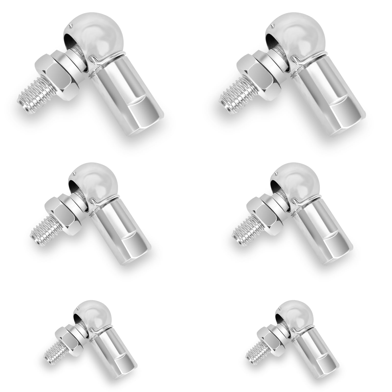 6 Stk Winkel-Kugelgelenk, CS13-M8*1.25 | CS10-M6*1.0 | CS13-M5*0.8 Kugelgelenk-Set, L-förmiges Kugelgelenk, Rechtsgewinde, Stangenendlager, Gewindestangenendlager, Winkelgestänge mit Federclip 6 Stk Winkel-Kugelgelenk, CS13-M8*1.25 | CS10-M6*1.0 | CS13-M5*0.8 Kugelgelenk-Set, L-förmiges Kugelgelenk, Rechtsgewinde, Stangenendlager, Gewindestangenendlager, Winkelgestänge mit Federclip von CiShow