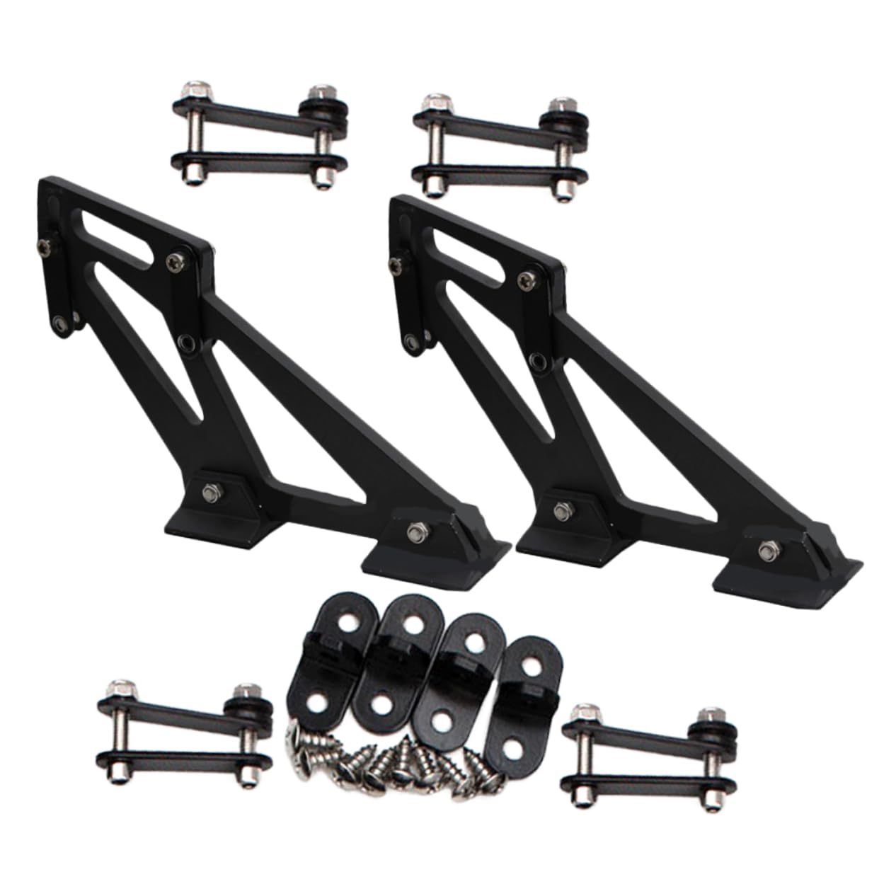 Ciieeo 1 Satz Heckhalterung Halterung für Racing-Heckspoilerbeine montieren Spoilerhalterung Flügel Rückseite Spoilerbeinhalterung Universeller Spoiler Aluminiumlegierung Schwarz von Ciieeo