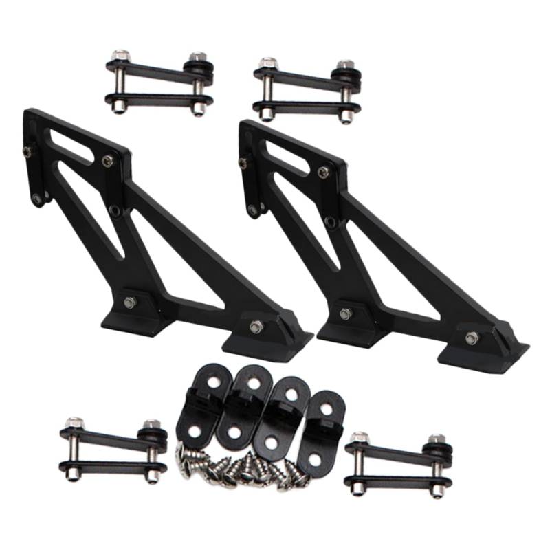 Ciieeo 1 Satz Heckhalterung Halterung für Racing-Heckspoilerbeine montieren Spoilerhalterung Flügel Rückseite Spoilerbeinhalterung Universeller Spoiler Aluminiumlegierung Schwarz von Ciieeo