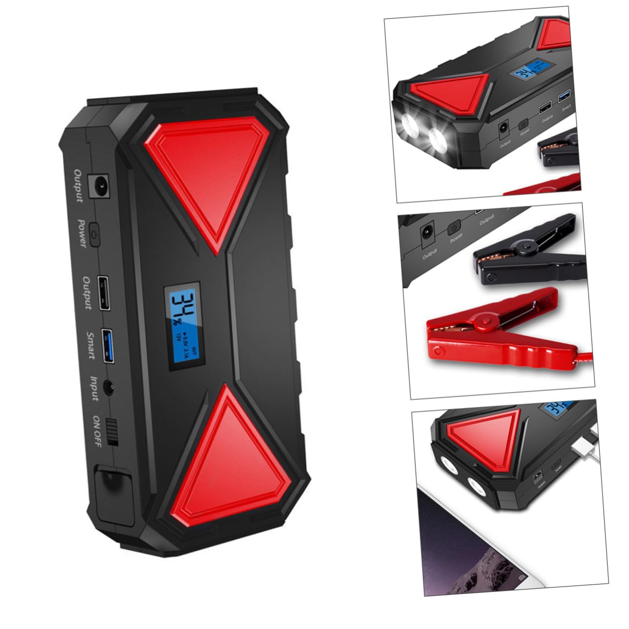 Ciieeo 1 Satz Notstartstrom Schnelllade Powerbank 12v Autobatterie Motorbatterieladegerät Auto Starthilfe Powerbank Fürs Auto Professionelle Batterie Auto Netzteil Abs Über Gummiöl von Ciieeo