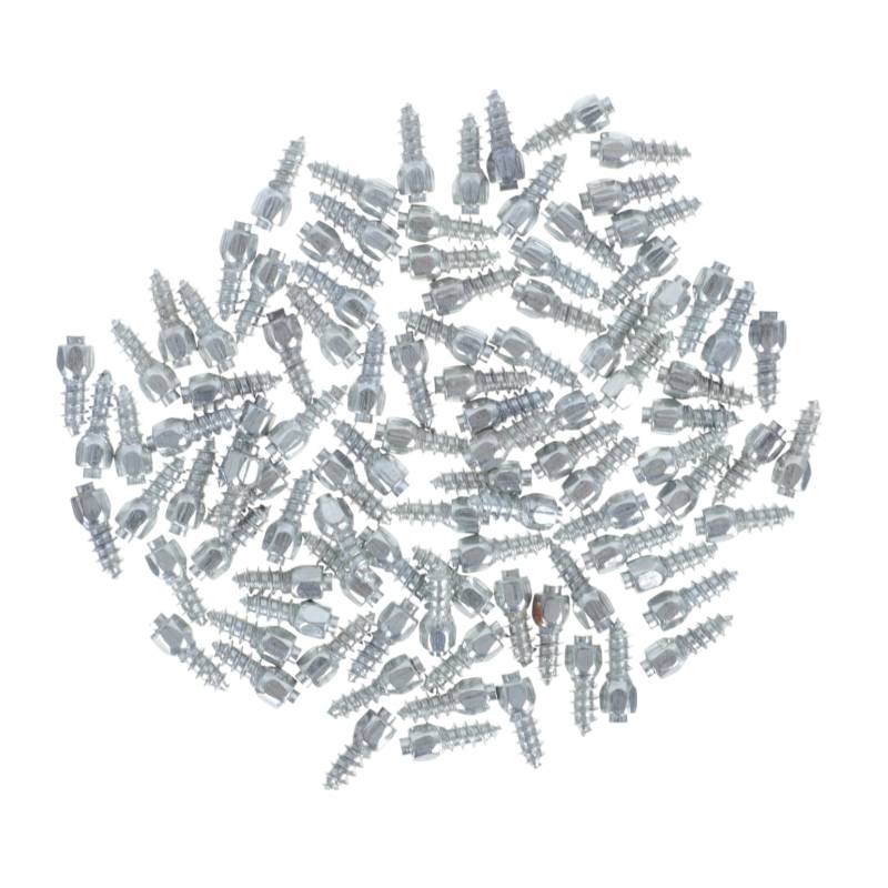 Ciieeo 100 Stück Stollen Schnee Reifenschrauben Spikes für Reifen Reifenspikes schrauben Anti-Rutsch-Noppen Reifen Spikes Nieten Spikes für Winterreifen Reifen Legierung Silber von Ciieeo