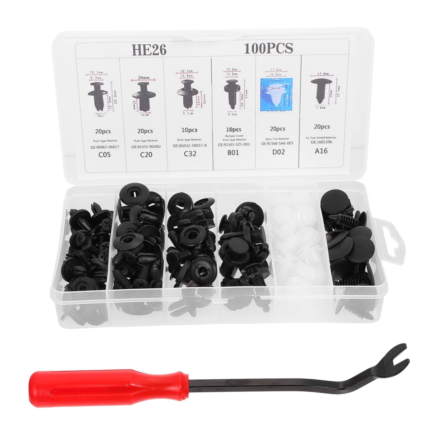 Ciieeo 100Stücke Auto Fastener Clips Auto Push Rivet Clips für Türverkleidung Stoßstangen und Mehr Hochwertige Befestigungselemente Langlebig und Kosteneffektiv Ciieeo 100Stücke Auto Fastener Clips Auto Push Rivet Clips für Türverkleidung Stoßstangen und Mehr Hochwertige Befestigungselemente Langlebig und Kosteneffektiv von Ciieeo