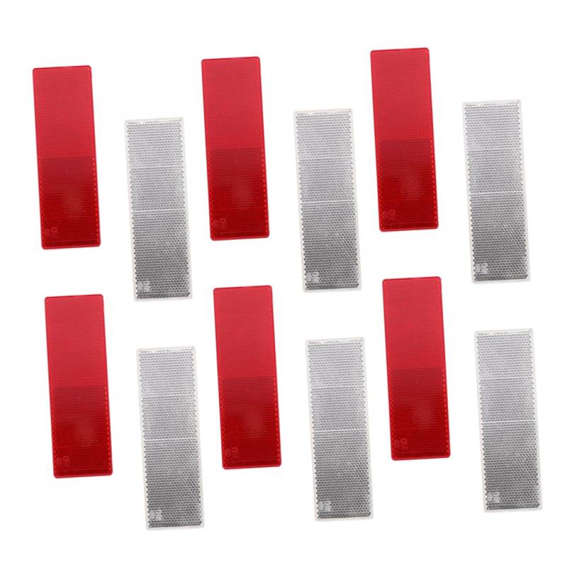 Ciieeo 12 Stück Reflektierende Aufkleber Selbstklebender Reflektor Einfahrt Reflektoren Fahrzeugreflektoren Selbstreflektierender Aufkleber Auto-Reflektor Zum Aufkleben Plastik von Ciieeo