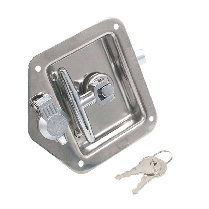 Ciieeo 1Satz Riegel Schloss Und Schlüssel Wasserdichtes T Handle Für Trailer Und Rv Robuste Und Langlebige Werkzeugkiste Verriegelung Für Sicheres Transportieren von Ciieeo