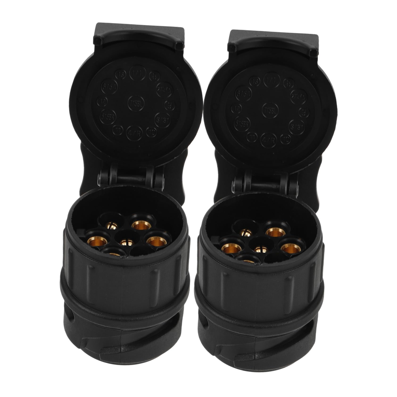 Ciieeo 2 Stück Anschlussbuchse Anhängerkabeladapter Verkabelungsadapter Anhängerteil Kabelverbinder Anhängeradapter 7 pol Anhänger Zubehör Wohnwagen-Adapter Plastik Black Ciieeo 2 Stück Anschlussbuchse Anhängerkabeladapter Verkabelungsadapter Anhängerteil Kabelverbinder Anhängeradapter 7 pol Anhänger Zubehör Wohnwagen-Adapter Plastik Black von Ciieeo