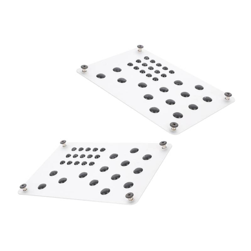 Ciieeo 2 Stück Autopedal Fokus ausruhen Treiber Blau Autoboden-Fußstütze teppich Fußpolster für den Innenraum des Autos Auto-Fußpolster Ruhepedal Aluminiumlegierung Silver von Ciieeo