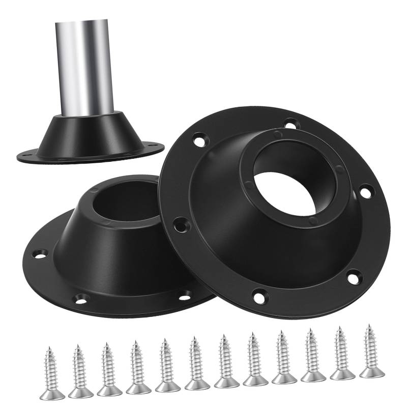 Ciieeo 2 Stück Tisch mit festem Sockel für Essen Tischbein Basis abnehmbar Campingtisch Unterstützung Wohnmobiltisch Lagertisch Boden esstisch Camping zubehör tischbeine Aluminium Schwarz von Ciieeo