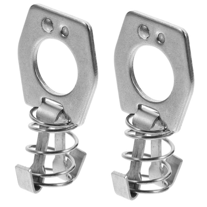 Ciieeo 2 Stück Türschloss des Warmwasserbereiters verriegeln Thermal- Tank Sperre Schlösser Federbeladter Latch Rostfreier Stahl Silver von Ciieeo