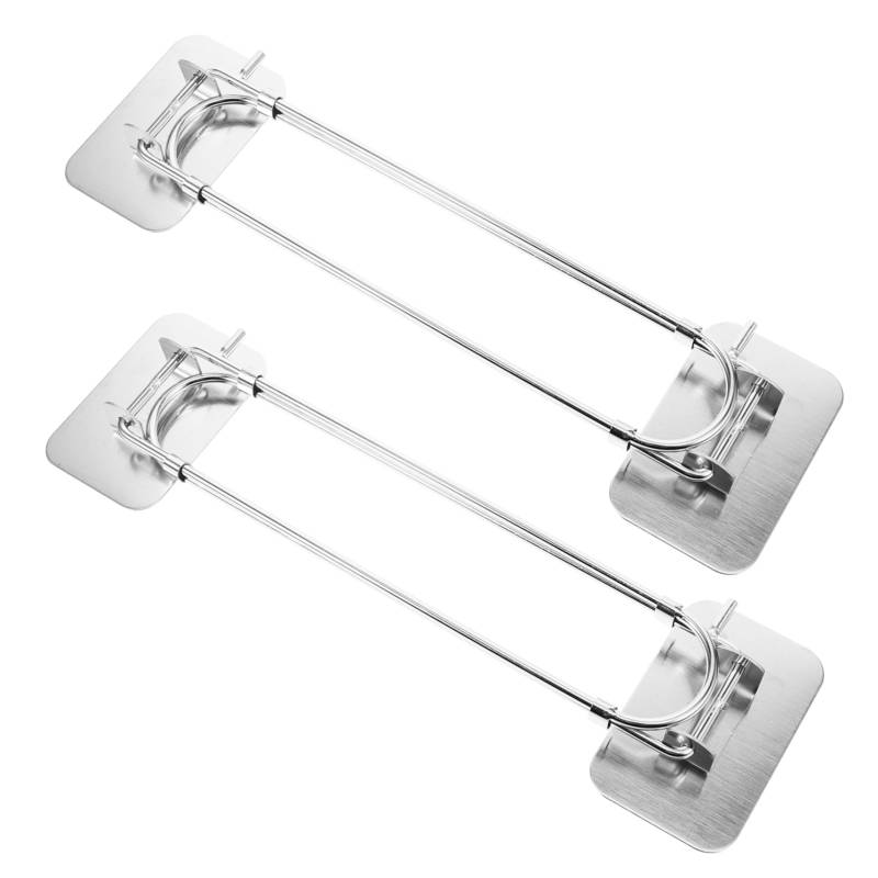 Ciieeo 2 Stück Wohnmobilzubehör montiert einstellbar Stange Bad Ecke Trailer -Accessoires Eckregal für die Dusche Zubehör für Wohnmobile RV Rostfreier Stahl Silver von Ciieeo