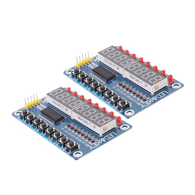 Ciieeo 2Stücke Mikrocontroller LED Anzeigemodul Mit Tasten Digitalröhre Kompatibel Mit Avr Vielseitig Einsetzbar Für Verschiedene Projekte Einfache Benutzeroberfläche Exquisite von Ciieeo