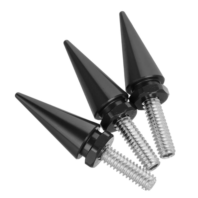 Ciieeo 3 Stück Verkleidungsschrauben Aus Aluminiumlegierung Schrauben Der Windschutzscheibe Befestigungsschraube Für Die Windschutzscheibe Motorrad- Black Metall von Ciieeo