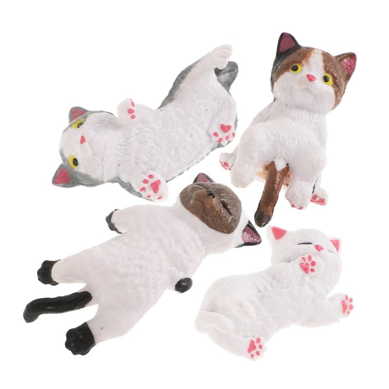 Ciieeo 4 Stück Auto-katzen-armaturenbrett-dekorationen Armaturenbrett Zubehör Autodekorationszubehör Innenraum Autoschmuck Katze Spielset Mit Katzenfiguren Süße Katzenfiguren Harz von Ciieeo