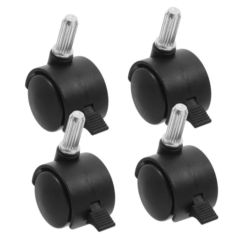 Ciieeo 4 Stück Mini-räder Mini-lenkrollen Kleine Räder Kleine Zaubererräder Räder Für Möbel Austausch Der Schreibtischstuhlräder Rotierende Rollen Rollräder Möbelräder Black Pu von Ciieeo