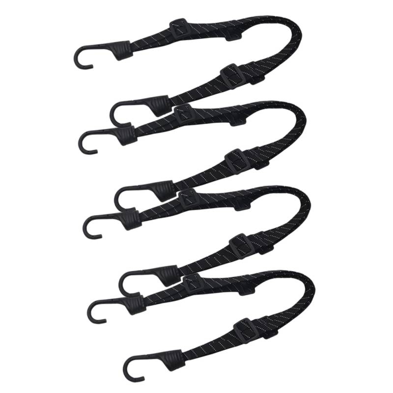 Ciieeo 4 Teiliges Gurtband Für Fahrradfracht Befestigungsseil Frachtbindegürtel Gepäckseil Robuste Haken Gummiseil Bungee Seile Mit Haken Verstellbare Kofferraum von Ciieeo