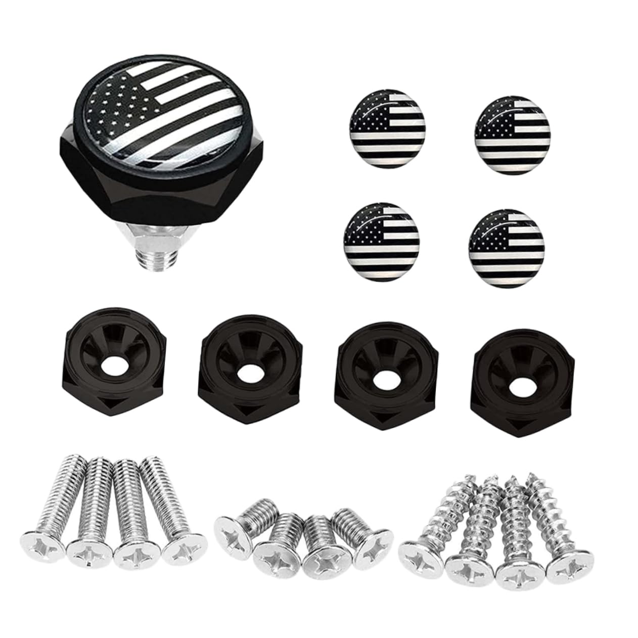 Ciieeo 4Sätze Kennzeichenschraube mit Flaggen Design für Nummernschildbefestigung Rostfrei und Installieren für Fahrzeuge Ciieeo 4Sätze Kennzeichenschraube mit Flaggen Design für Nummernschildbefestigung Rostfrei und Installieren für Fahrzeuge von Ciieeo