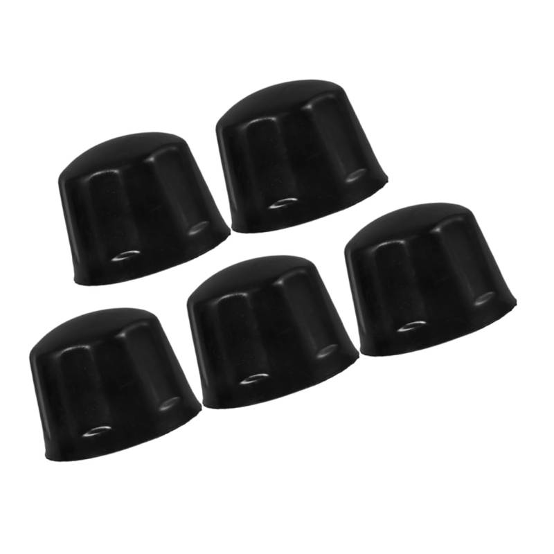 Ciieeo 5 Stück Waschbär radnabenabdeckung staubschutz radnabendeckel Ersatzradabdeckung Wohnmobilzubehör für Wohnwagen im Außenbereich Pool-Queue-Spitzenschutz Ersatzteil Gummi Black von Ciieeo