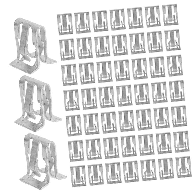 Ciieeo 50 Stück Kfz-Armaturenbrettteile Kfz-Reparatur-Halteclip Auto-Armaturenbrett-Clips Auto-Armaturenbrett-Halteklammern Automobilhalterclips Kohlenstoffstahl Grey von Ciieeo