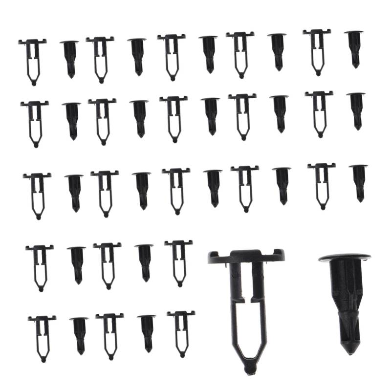 Ciieeo 50 Stück vordere Stoßstangenclips Auto verkleidung Clips Auto Zierleisten Clips Auto Bumper Halterung Stoßfänger Retainer Clips Auto-Stoßstangen-Clips Stoßfänger Clips Nylon Black von Ciieeo