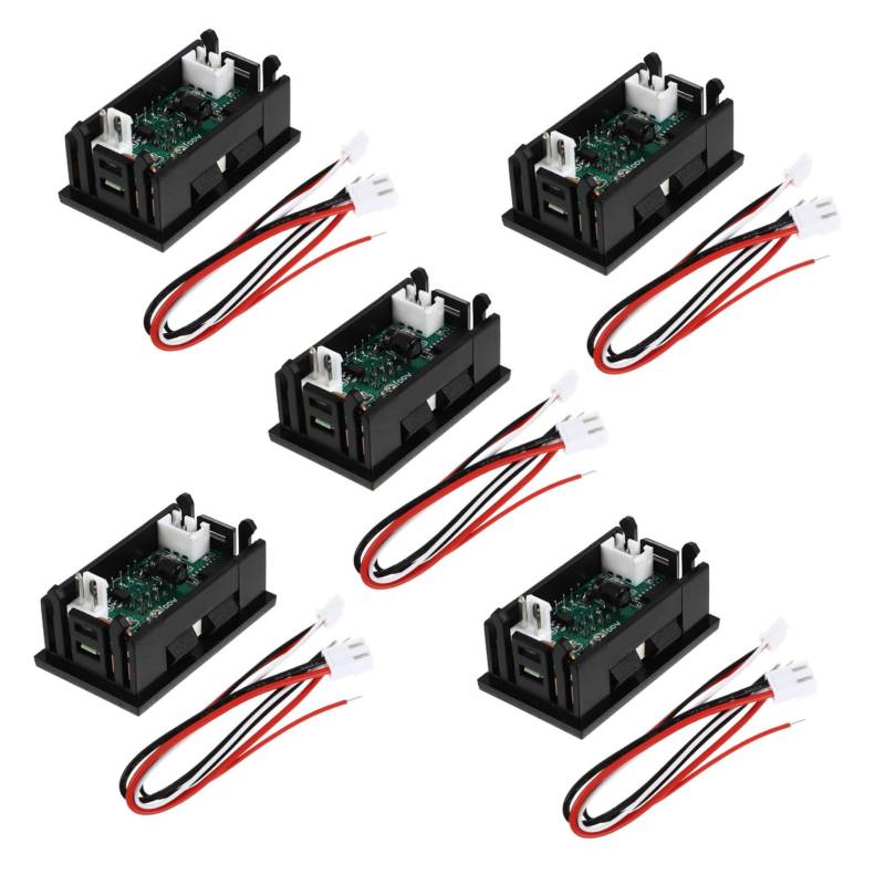 Ciieeo 5Stücke Digitales Amperemeter Voltmeter Dc Spannungsprüfer Mit Anzeige Für Präzise Messungen Von Spannung Und Strom Für Elektroautos Und Li Ionen Batterien von Ciieeo